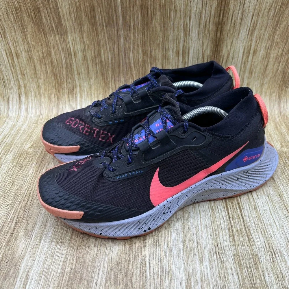 Nike Pegasus Trail 3 Gore-tex Women's Size 9 Black Lapis Bright Mango DC8794-002